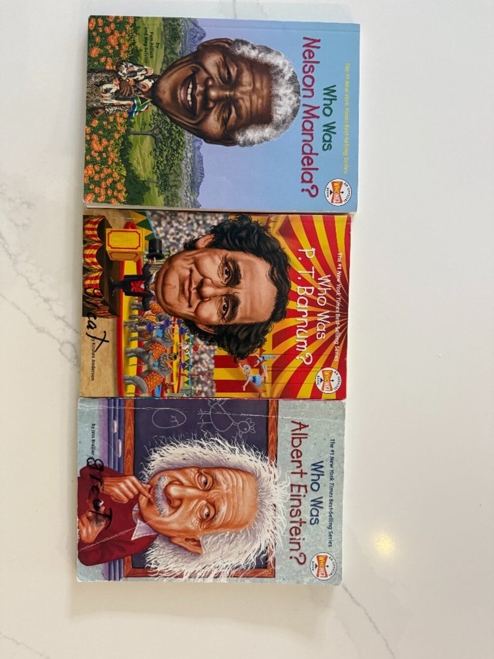Who Was Nelson Mandela? Who Was P. T. Barnum & Who Was Albert Einstein - 3 books